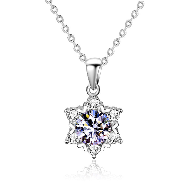 1 carat pendant necklace moissanite