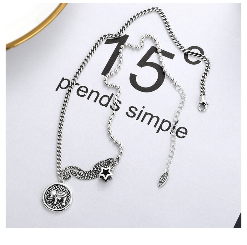 925 silver elephant pendant